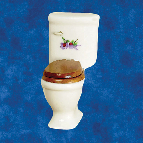 Toilet, White with Decal